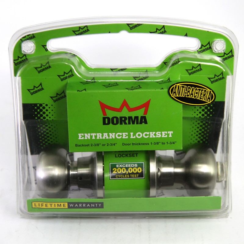 Dorma Entrance Tubular Knob Lockset TA1 Olfen Finishes US32D Standard Stainless Steel